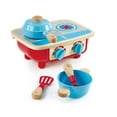 thumbnail image 1 of Hape Toddler Wooden Kitchen Playset with Toy Stove, Frying Pan, Spoon, Spatula (6 Pieces), 1 of 6