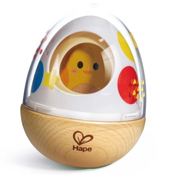 Hape: Wobble Wonder Stacker - Nesting Chicken & Egg Shell Toy, Reveal, Sorting & Stacking Play, Wobbling Animal Roly Poly, Baby-Toddler-Kids Ages 1+