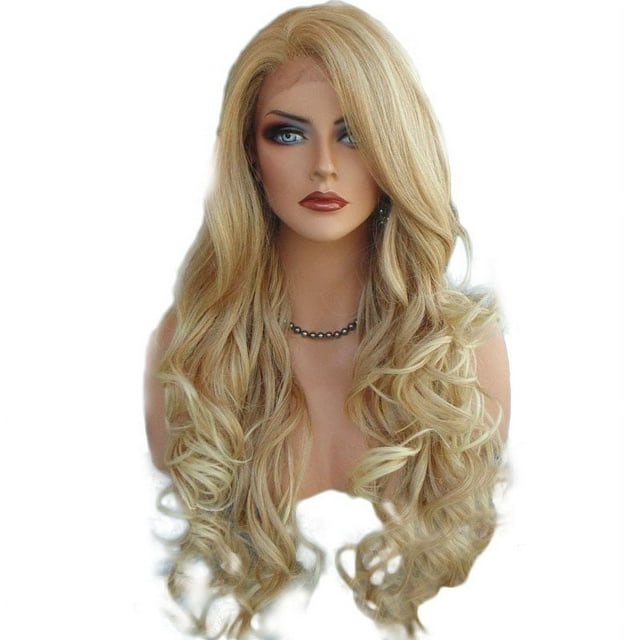 Hapeisy 70cm Long Front Lace Wig Heat Resistant Curly Hair Cosplay Wigs for Woman;70cm Long Front Lace Wig Heat Resistant Curly Hair Cosplay Wigs for Woman