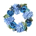 thumbnail image 1 of Hapeisy Blue Summer Door Flower Wreath 17.7 Inch Handmade Vintage Artificial Flowers Garland Front Door Wreath Beautiful Silk Hydrangea, 1 of 10