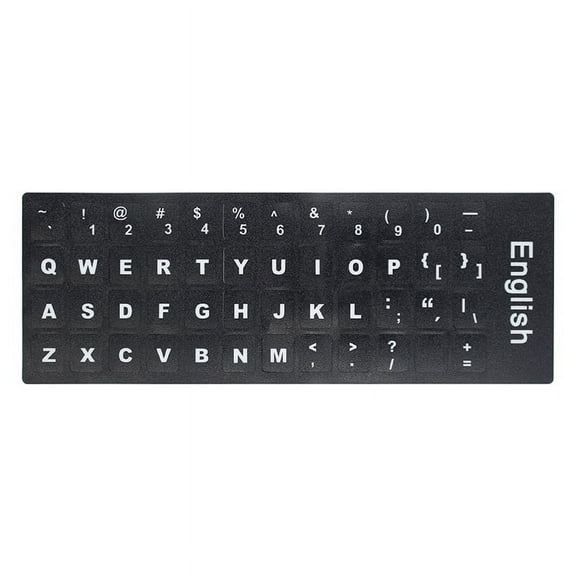 Hapeisy English QWERTY Replacement Keyboard Sticker with Big Letters Non-Transparent Universal for Laptop Notebook