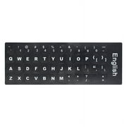 Hapeisy English QWERTY Replacement Keyboard Sticker with Big Letters Non-Transparent Universal for Laptop Notebook