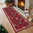 thumbnail image 1 of Haperlare 2'x8' Christmas Runner Rugs Washable Rug Christmas Tree Decorative Accent Carpet, Soft Non-Slip Low Pile Indoor Floor Mat for Hallway Bedroom Kitchen, Red, 1 of 8