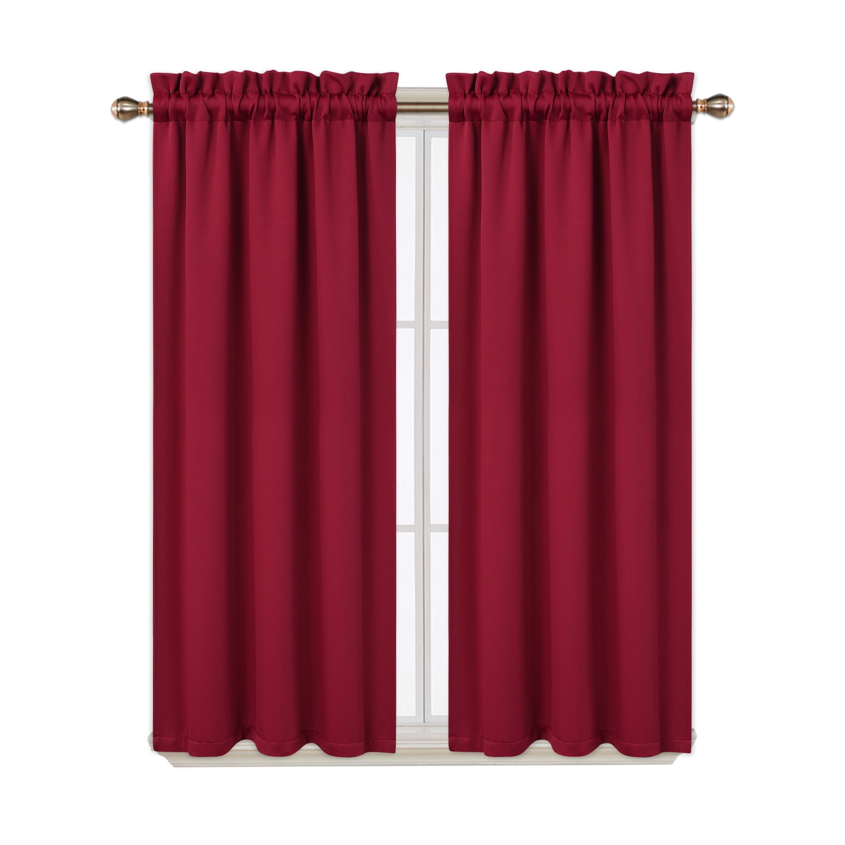 Haperlare 26"W x 45"L Blackout Kitchen Curtains for Bedroom Thermal