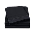 thumbnail image 1 of Haperlare 3 Pcs 100% Bamboo Bed Sheets and Pillowcase Set Twin Size Cool Sheets for Hot Sleepers with 16 Inch Deep Pocket Fitted Sheet, Black, 1 of 9