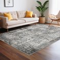 thumbnail image 1 of Haperlare 5'x7' Modern Abstract Area Rug for Living Room, Washable Rug Non Slip Non Shedding Carpet Low Pile Indoor Mat for Bedroom Home Office, Gray, 1 of 8