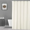 thumbnail image 1 of Haperlare 72"Wx72"L Ivory Shower Curtain or Liner Farmhouse Hotel Style Waterproof Solid Fabric Shower Curtain with Rustproof Grommets, 1 Set, 1 of 7