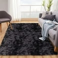 thumbnail image 1 of Haperlare 9' x 12' Fluffy Area Rugs Plush and Thick Shag Rug Non-Slip Carpet for Bedroom, Fuzzy Shaggy Rugs for Kids Nursery Dorm, Black Gray, 1 of 6