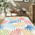 thumbnail image 1 of Haperlare 9' x 12' Large Area Rug Non-slip Washable Leaf Printed Rug for Living Room Bedroom Orange, 1 of 7