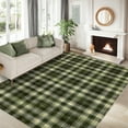 thumbnail image 1 of Haperlare 9'x12' Modern Plaid Area Rug Washable Rugs, Non Slip Ultra Soft Rug Stain Resistant Farmhouse Rug Carpet for Living Room Bedroom Dining Room, Dark Green, 1 of 8