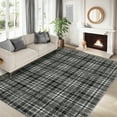 thumbnail image 1 of Haperlare 9'x12' Modern Plaid Area Rug Washable Rugs, Non Slip Ultra Soft Rug Stain Resistant Farmhouse Rug Carpet for Living Room Bedroom Dining Room, Gray, 1 of 8