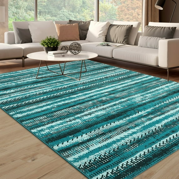 Haperlare Area Rug Boho Rug Washable Area Rug for Bedroom Living Room Neutral Moroccan Bohemian Farmhouse Rug Geometric Floor Carpet, 5' x 7' Green