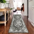 thumbnail image 1 of Haperlare Area Rug Boho Tribal Rug Vintage Distressed Throw Area Rug Faux Wool Accent Rug for Bedroom Living Room, 2' x 6' Gray, 1 of 6