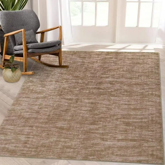Haperlare Area Rug Machine Washable Rugs Throw Rugs Non Slip Flannel Soft Rug, 3' x 5' Brown