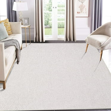 Haperlare Area Rug Modern Solid Textured Machine Washable Rug Contemporary Carpet Rug for Living Room Farmhouse Dining Table, 8' x 10' Beige