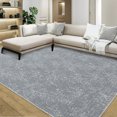 thumbnail image 1 of Haperlare Area Rug Solid Contemporary Rug Washable Rug Thin Living Room Rug Indoor Carpet Soft Low Pile Rug Reversible Bedroom Rug, 8' x 10' Gray, 1 of 7