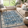 thumbnail image 1 of Haperlare Area Rug Vintage Floral Rug Non-Slip Rugs for Living Room Bedroom Kitchen Dining Room, 3' x 5' Blue Brown, 1 of 5