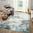 thumbnail image 1 of Haperlare Area Rugs Machine Washable Modern Abstract Rugs Ultra-Thin Soft Rugs for Kitchen Green Oil Paint Dining Room Area Rug,5'x7', 1 of 7