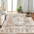 thumbnail image 1 of Haperlare Bathroom Rugs Vintage Distressed Machine Washable Soft Area Rugs for Home Office Family Room Orange Carpet,9'x12', 1 of 7