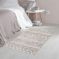 thumbnail image 1 of Haperlare Boho Moroccan Washable Area RugNon-Slip Accent Rugs Geometric Distressed Floor Carpet, 2' x 3' Beige Brown, 1 of 7