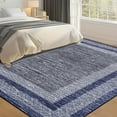 thumbnail image 1 of Haperlare Bordered Modern Geometric Rugs for Kitchen Dining Room Washable Stain-Resistant Area Rugs for Nursery,Blue Carpet,9'x12', 1 of 7