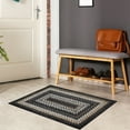 thumbnail image 1 of Haperlare Braided Print Boho Rug Living Room Area Rug Modern Geometric Area Rug Washable Rug Farmhouse Floor Carpet, 2' x 3' Black, 1 of 7