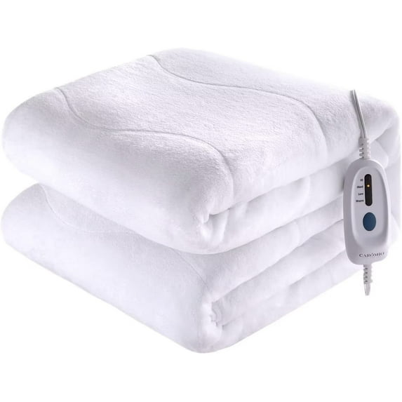 Haperlare by CAROMIO Heated Mattress Pad Queen with 4 Fast Heating Levels & 10 Hours Auto Off Quilted Electric Mattress Pad with 18" Deep Pocket & Dual Control, 60"x80"