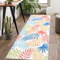 thumbnail image 1 of Haperlare Contemporary Botanical Runner Rugs for Hallway Washable Non Slip Leaf Rug Laundry Runner Rugs for Entryway,Colorful,2'x6', 1 of 7