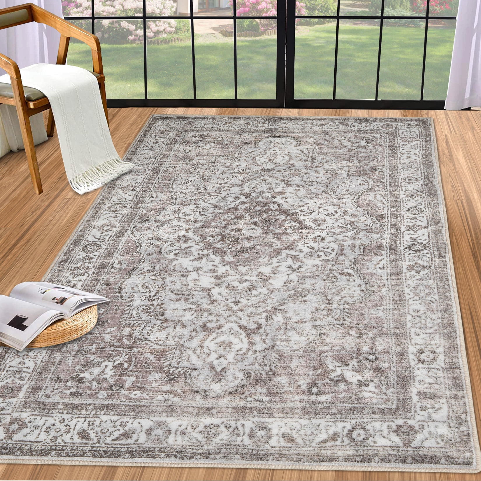 Haperlare Distressed Vintage Area Rug 4 x 6 Persian Area Rug for Living