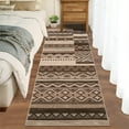 thumbnail image 1 of Haperlare Entryway Washable Runner Rug Geometric Area Rugs for Hallway Low Pile Rugs for Bedroom Non Slip Kitchen Laundry Rug,2'x6',Brown, 1 of 7