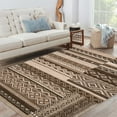 thumbnail image 1 of Haperlare Geometric Living Room Washable Area Rugs Vintage Distressed Rugs for Bedroom Home Office Non Shedding Brown Non Slip Big Carpet 9'x12', 1 of 7