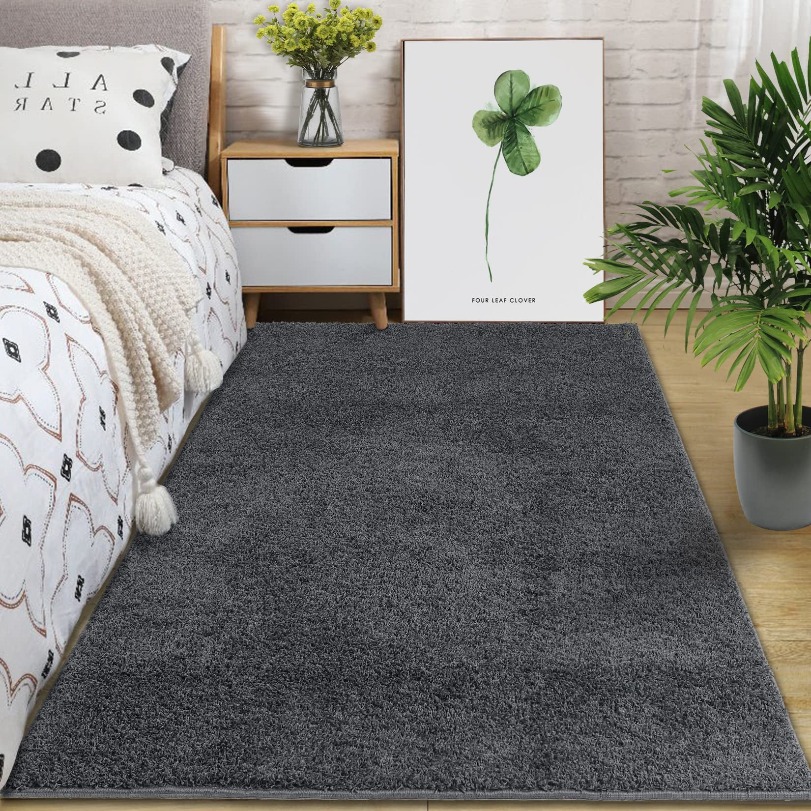 Haperlare Large Shag Area Rug, 9' x 12' Luxury Soft Shaggy Rug, Plush ...