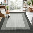 thumbnail image 1 of Haperlare Machine Washable Soft Area Rugs Modern Bordered Rugs for Living Room Bedroom Grey Indoor Floor Carpet,8'x10', 1 of 7