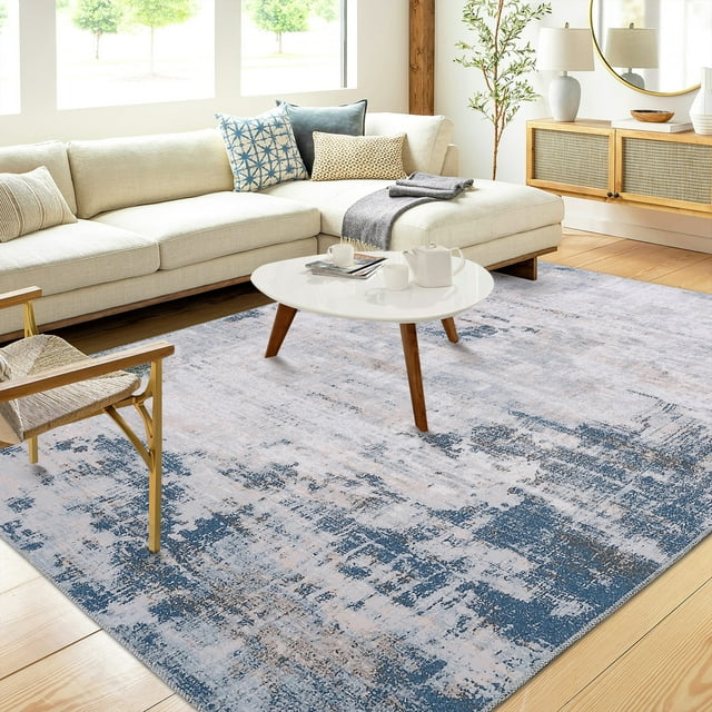 Haperlare Modern Abstract Area Rug 5 x 7 Machine Washable Contemporary