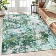 thumbnail image 1 of Haperlare Modern Abstract Area Rugs Non Slip Soft Rug Low Pile Stain Resistance Mat Carpet Colorful Throw Rug, 5' x 7' Green, 1 of 7