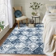 thumbnail image 1 of Haperlare Modern Area Rug Washable Rugs for Living Room Non-Slip Kitchen Geometric Throw Mat, 4' x 6' Blue, 1 of 7