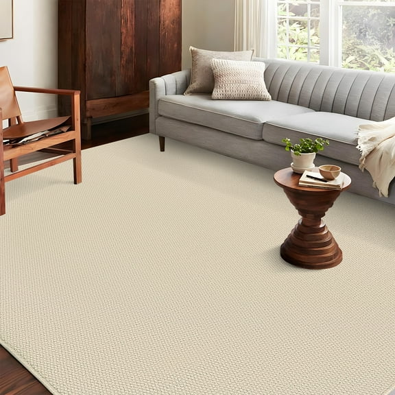 Haperlare Modern Area Rugs for Bedroom Machine Washable Non Slip Rugs for Bathroom Home Office Neutral Beige Carpet,5'x7'