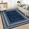 thumbnail image 1 of Haperlare Modern BordeBlue Print Area Rugs for Living Room,Machine Washable Non Shedding Rugs for Home Office,10'x13' Blue Carpet, 1 of 7