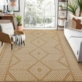 thumbnail image 1 of Haperlare Modern Geometric Rugs Washable Ultra-Thin Contemporary Area Rugs for Home Office Brown Indoor Floor Carpet,9'x12', 1 of 7