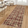 thumbnail image 1 of Haperlare Modern Plaid Runner Rug 2'x6' Washable Rugs, Non Slip Kitchen Rugs Ultra Soft Bedroom Rug Stain Resistant Carpet for Entryway Laundry, Red, 1 of 8