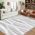 thumbnail image 1 of Haperlare Modern Washable Area Rugs for Living Room Distressed Area Rug Wave Non Slip Throw Rugs with Rubber Backing Soft Rugs for Bedroom, 9' x 12' Pale Gray, 1 of 6