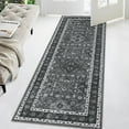 thumbnail image 1 of Haperlare Moroccan Floral Machine Washable Runner Rugs for Hallway Vintage Low Pile Soft Laundry Runner Rugs Non Slip Rugs for Entryway,2'x6' Grey Throw Rugs, 1 of 7