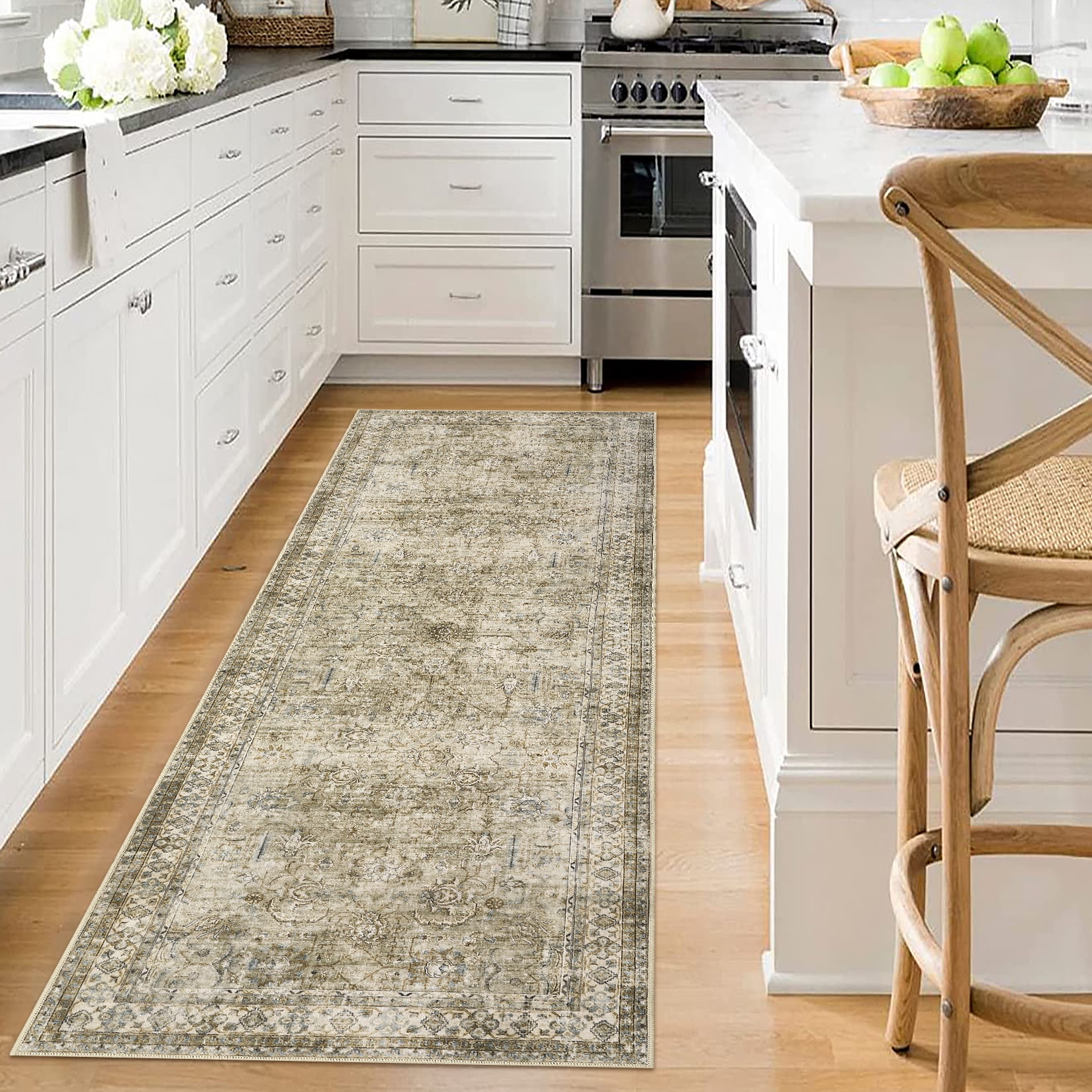 Haperlare Oriental Area Rug Machine Washable Vintage Rug Floor Cover