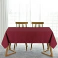 thumbnail image 1 of Haperlare Rectangle Tablecloth 52" x 70" Waterproof Stain Resistant Small Checkered Table Cloth Cover Protector for Dining Tabletop, Burgundy Red, 1 of 5