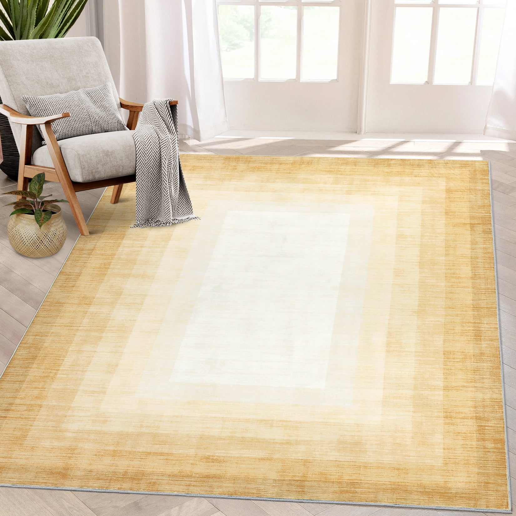 Haperlare Rug Modern Bordered Area Rug for Living Room Dining Room Rug ...