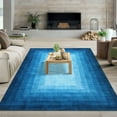 thumbnail image 1 of Haperlare Rug Modern Bordered Area Rug for Living Room Dining Room Rug Bedroom Carpet Indoor Non Skid Rubber Backed Rugs,, 8' x 10' Blue, 1 of 7