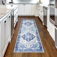 thumbnail image 1 of Haperlare Runner Rug 2 x 8 Vintage Floral Entryway Runners Machine Washable Tribal Thin Rug Indoor Hallway Kitchen Rug Non-Slip Soft Rug Blue, 1 of 5