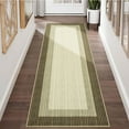 thumbnail image 1 of Haperlare Runner Rugs Bordered Modern Machine Washable Runner Rugs for Hallway Entryway Laundry Room Rug,Brown,2'x6', 1 of 7