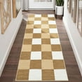 thumbnail image 1 of Haperlare Runner Rugs for Hallway 2'x6' Camel Plaid Entryway Rug Stain-Resistant Rugs for Kitchen Laundry, 1 of 7