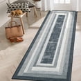 thumbnail image 1 of Haperlare Runner Rugs for Hallway Washable Modern Rugs Geometric BordeGrey Entryway Laundry Runner Rugs Grey 2'x6' Low Pile Rug, 1 of 7